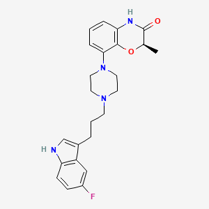 molecular formula C24H27FN4O2 B1674728 Lensiprazine CAS No. 327026-93-7
