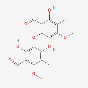 molecular formula C20H22O8 B1674745 Leprolomin CAS No. 68984-67-8