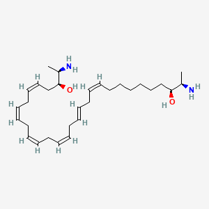 molecular formula C30H52N2O2 B1674785 (2R,3S,5Z,8Z,11Z,14Z,17E,20Z,28S,29R)-2,29-diaminotriaconta-5,8,11,14,17,20-hexaene-3,28-diol CAS No. 151124-32-2
