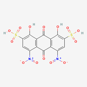 molecular formula C14H6N2O14S2 B1674813 2,7-Anthracenedisulfonic acid, 9,10-dihydro-1,8-dihydroxy-4,5-dinitro-9,10-dioxo- CAS No. 128-90-5