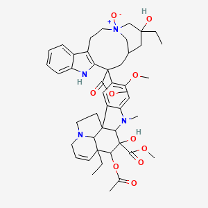 Methyl 11-acetyloxy-12-ethyl-4-(17-ethyl-17-hydroxy-13-methoxycarbonyl-1-oxido-11-aza-1-azoniatetracyclo[13.3.1.04,12.05,10]nonadeca-4(12),5,7,9-tetraen-13-yl)-10-hydroxy-5-methoxy-8-methyl-8,16-diazapentacyclo[10.6.1.01,9.02,7.016,19]nonadeca-2,4,6,13-tetraene-10-carboxylate