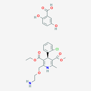 molecular formula C27H31ClN2O9 B1674849 Levamlodipine gentisate CAS No. 856256-16-1
