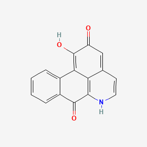 molecular formula C16H9NO3 B1674870 7H-Dibenzo[de,g]quinolin-7-one, 1,2-dihydroxy- CAS No. 65400-36-4