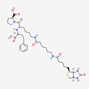 molecular formula C37H56N6O8S B1674874 Lisinopril, epsilon-biotinamidocaproyl- CAS No. 130007-47-5
