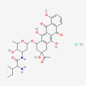 molecular formula C33H41ClN2O11 B1674875 L-Isoleucyldaunorubin HCl CAS No. 74853-77-3