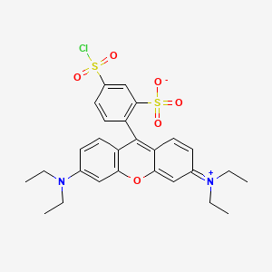 molecular formula C27H29ClN2O6S2 B1674877 Sulforhodamine B acid chloride CAS No. 62796-29-6