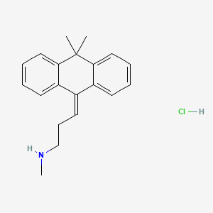 molecular formula C20H24ClN B1674898 9-(3-Methylaminopropylidene)-10,10-dimethyl-9,10-dihydroanthracene hydrochloride CAS No. 10563-71-0