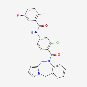 molecular formula C27H21ClFN3O2 B1674903 Lixivaptan CAS No. 168079-32-1
