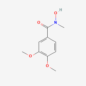 molecular formula C10H13NO4 B1674911 Benzamide, N-hydroxy-3,4-dimethoxy-n-methyl- CAS No. 82461-57-2