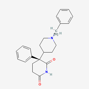 molecular formula C2211CH26N2O2 B1674942 Levetimide C-11 CAS No. 115216-90-5