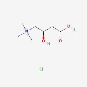 molecular formula C7H16ClNO3 B1674953 (R)-3-Carboxy-2-hydroxy-N,N,N-trimethylpropan-1-aminium chloride CAS No. 6645-46-1