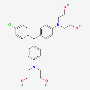 molecular formula C27H33ClN2O4 B1674962 2-[4-[[4-[bis(2-hydroxyethyl)amino]phenyl]-(4-chlorophenyl)methyl]-N-(2-hydroxyethyl)anilino]ethanol CAS No. 342777-54-2