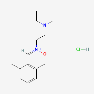 B1674963 1,2-Ethanediamine, N,N-diethyl-N'-((2,6-dimethylphenyl)methylene)-, N'-oxide, monohydrochloride CAS No. 13445-35-7