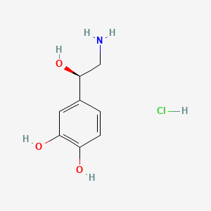 molecular formula C8H12ClNO3 B1674981 DL-Norepinephrine hydrochloride CAS No. 329-56-6