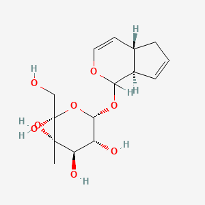 molecular formula C15H22O8 B1674983 (2R,3S,4R,5R,6S)-6-[[(4aS,7aR)-1,4a,5,7a-tetrahydrocyclopenta[c]pyran-1-yl]oxy]-2-(hydroxymethyl)-3-methyloxane-2,3,4,5-tetrol CAS No. 83889-88-7