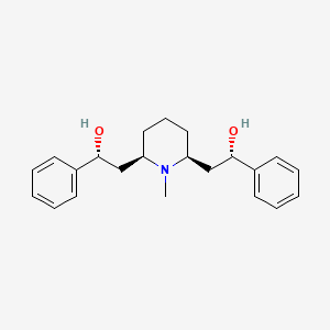 molecular formula C22H29NO2 B1674987 2-(6-(2-Hydroxy-2-phenylethyl)-1-methyl-2-piperidyl)-1-phenylethanol CAS No. 552-72-7