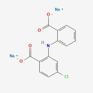 molecular formula C14H8ClNNa2O4 B1674993 Lobenzarit sodium CAS No. 64808-48-6