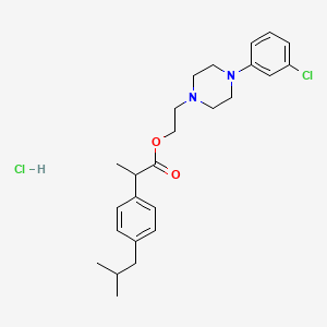 molecular formula C25H34Cl2N2O2 B1674998 Lobuprofen hydrochloride CAS No. 98207-13-7