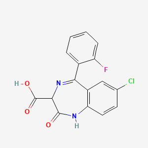 molecular formula C16H10ClFN2O3 B1675027 Loflazepic acid CAS No. 71735-10-9