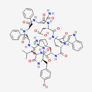 molecular formula C67H85N13O14 B1675036 Loloatin B 10 CAS No. 182422-45-3