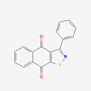 molecular formula C17H9NO2S B1675037 3-Phenyl-naphtho[2,3-d]isothiazole-4,9-dione CAS No. 77202-28-9