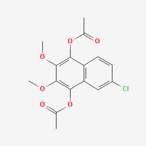 molecular formula C16H15ClO6 B1675053 Lonapalene CAS No. 91431-42-4