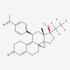 molecular formula C28H29F5O3 B1675054 Lonaprisan CAS No. 211254-73-8