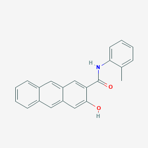 molecular formula C22H17NO2 B167506 2-Anthracenecarboxamide, 3-hydroxy-N-(2-methylphenyl)- CAS No. 1830-77-9