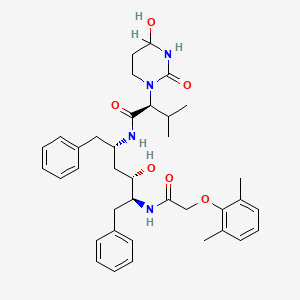 molecular formula C37H48N4O6 B1675082 DES(2-oxo-tetrahydropyrimidinyl)-2-oxo-4-hydroxy-tetrahydropyrimidinyl lopinavir CAS No. 357275-54-8