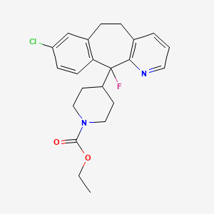 molecular formula C22H24ClFN2O2 B1675124 11-Fluoro dihydroloratadine CAS No. 125743-80-8