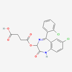 molecular formula C19H14Cl2N2O5 B1675128 Lorazepam hemisuccinate CAS No. 127930-80-7
