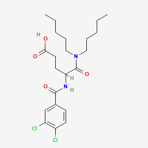 molecular formula C22H32Cl2N2O4 B1675136 Lorglumide CAS No. 97964-56-2