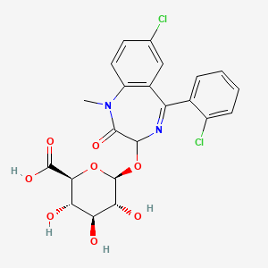 molecular formula C22H20Cl2N2O8 B1675138 Lormetazepam glucuronide CAS No. 74140-65-1