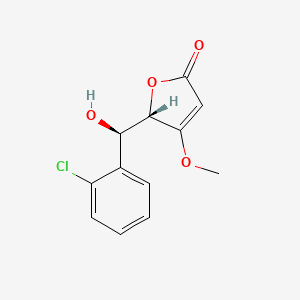 molecular formula C12H11ClO4 B1675148 Losigamone CAS No. 112856-44-7