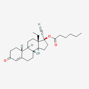 molecular formula C27H38O3 B1675171 Levonorgestrel hexanoate CAS No. 13635-16-0