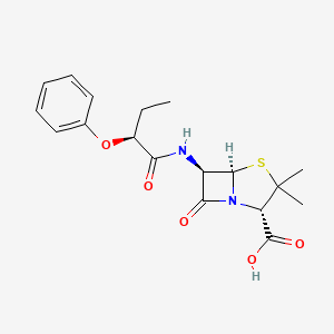 molecular formula C18H22N2O5S B1675173 Levopropicillin CAS No. 3736-12-7