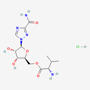 molecular formula C13H21ClN5O7 B1675188 Levovirin valinate hydrochloride CAS No. 705930-02-5