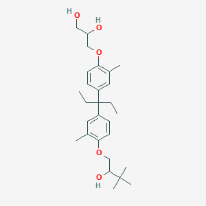 molecular formula C28H42O5 B1675212 3-[4-[3-[4-(2-Hydroxy-3,3-dimethylbutoxy)-3-methylphenyl]pentan-3-yl]-2-methylphenoxy]propane-1,2-diol CAS No. 233268-81-0