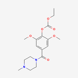 molecular formula C17H24N2O6 B1675215 [2,6-Dimethoxy-4-(4-methylpiperazine-1-carbonyl)phenyl] ethyl carbonate CAS No. 1703-37-3