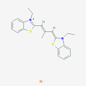 molecular formula C22H23BrN2S2 B167522 Benzothiazolium, 3-ethyl-2-[3-(3-ethyl-2(3H)-benzothiazolylidene)-2-methyl-1-propenyl]-, bromide CAS No. 1745-32-0