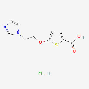 molecular formula C10H11ClN2O3S B1675220 5-(2-(1-Imidazolyl)ethoxy)thiophene-2-carboxylic acid CAS No. 91505-18-9