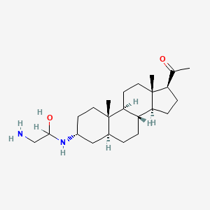 molecular formula C23H40N2O2 B1675231 3alpha-N-(2-Aminoethanoyl)amino-5alpha-pregnan-20-one CAS No. 67190-52-7