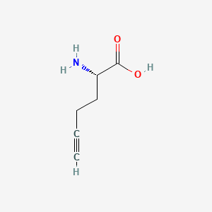 molecular formula C6H9NO2 B1675233 (2S)-2-Aminohex-5-ynoic acid CAS No. 98891-36-2