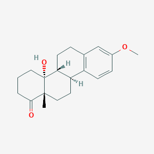 molecular formula C20H26O3 B167524 (4Ar,4bR,10bS,12aS)-4a-hydroxy-8-methoxy-12a-methyl-3,4,4b,5,6,10b,11,12-octahydro-2H-chrysen-1-one CAS No. 10003-04-0