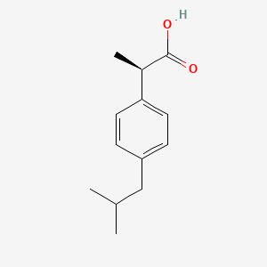 molecular formula C13H18O2 B1675242 Ibuprofen, (-)- CAS No. 51146-57-7