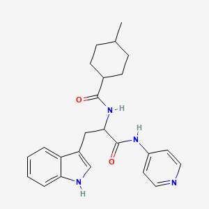 molecular formula C24H28N4O2 B1675260 N-[(4-methylcyclohexyl)carbonyl]-N-pyridin-4-yltryptophanamide CAS No. 1025400-45-6