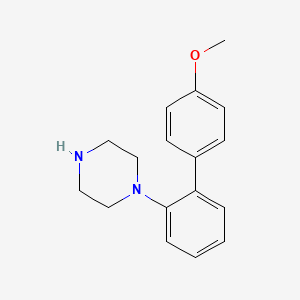 molecular formula C17H20N2O B1675263 Piperazine, 1-(4'-methoxy(1,1'-biphenyl)-2-yl)- CAS No. 1386927-90-7