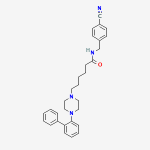 molecular formula C30H34N4O B1675264 N-[(4-cyanophenyl)methyl]-6-[4-(2-phenylphenyl)piperazin-1-yl]hexanamide CAS No. 1052147-86-0