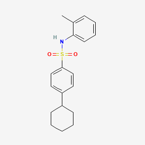 molecular formula C19H23NO2S B1675267 4-cyclohexyl-N-(2-methylphenyl)benzenesulfonamide CAS No. 413605-11-5