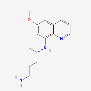 molecular formula C15H21N3O B1675272 (4s)-N~4~-(6-Methoxyquinolin-8-Yl)pentane-1,4-Diamine CAS No. 57152-58-6